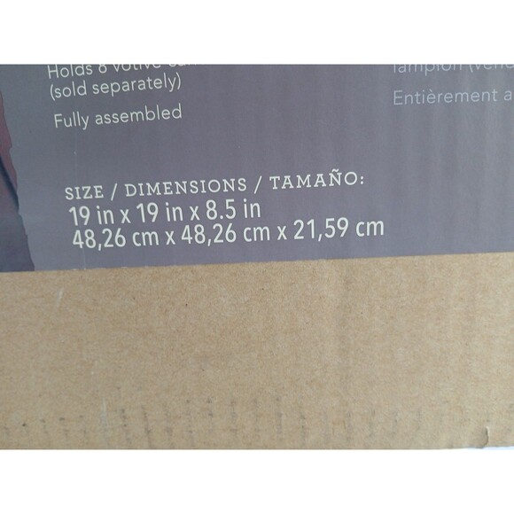 ALLEN + ROTH GAZEBO CHANDLER MATTE BLACK STEEL FRAME HOLDS 8 VOTIVE CANDLES - Picture 4 of 16